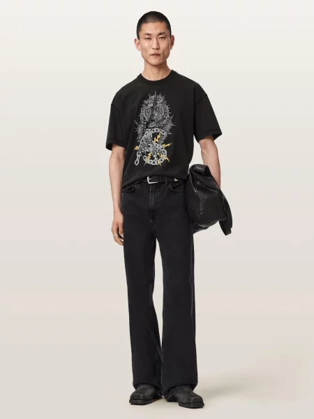 Футболка All Saints Iron Tiger чорний