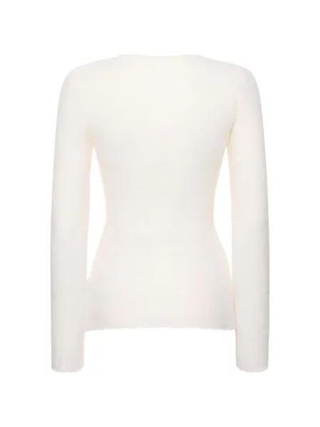Pulover Jacquemus lung alb