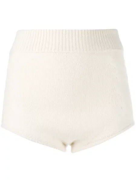 Pantaloni scurți Cashmere In Love din cașmir alb