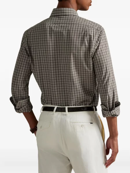 Μικρός κασκέτο Polo Ralph Lauren με χαμηλή μέση υφαίνω διαγωνίως πράσινο