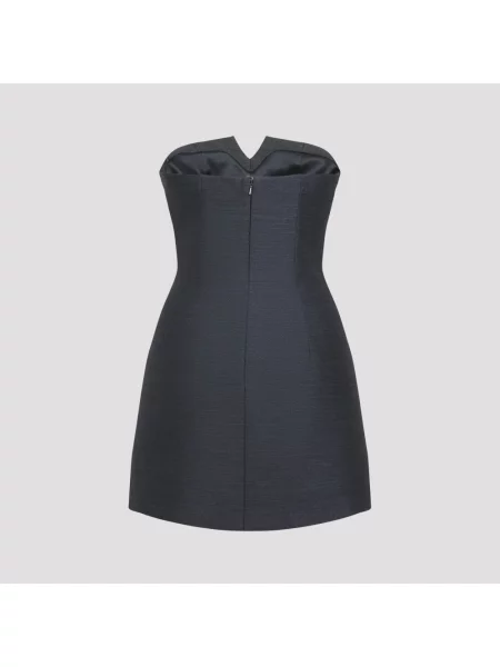 Jedwabna sukienka Alberta Ferretti elegancka szara