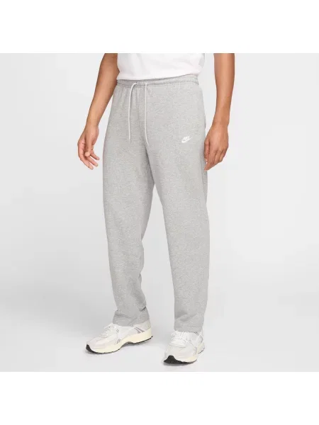 Spodnie z luźnymi nogawkami z dzianiny dresowej Nike Club Szary białe