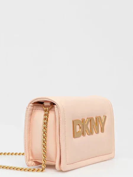 Шкіряна сумочка Dkny бежевий