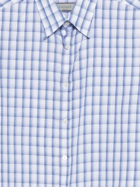 Košulja Canali karirana plava