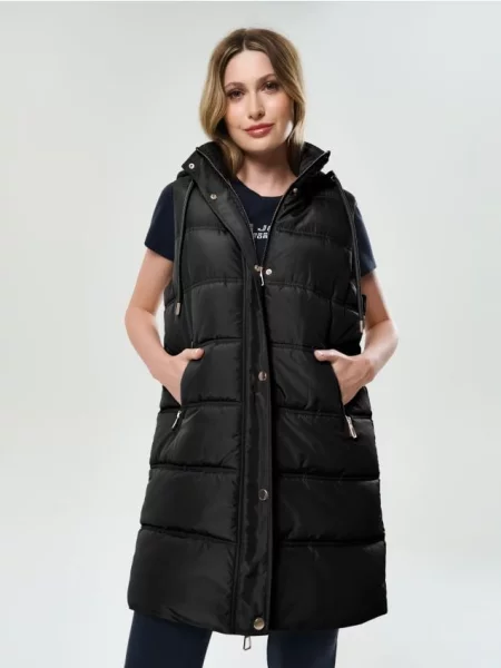 Пуховий жилет чорний
