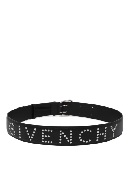 Pasek Givenchy skórzany z ćwiekami czarny