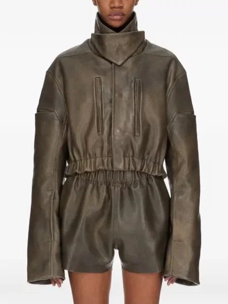 Gulerat geacă bomber Rick Owens maro