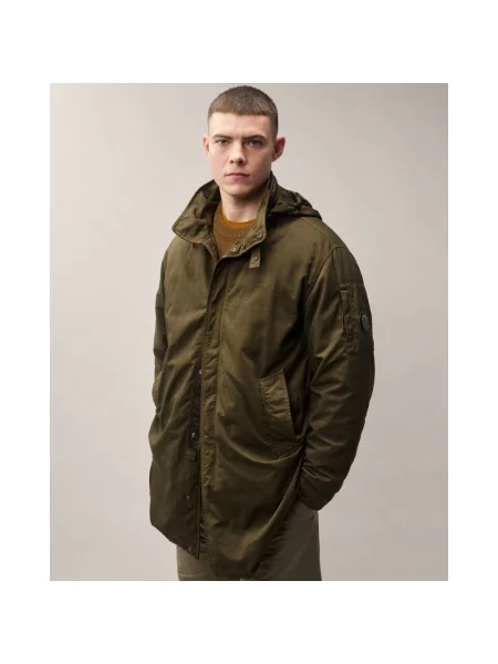 Parka C.p. Company z kapturem zielona