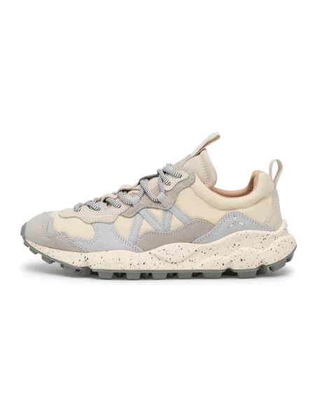 Lniane sneakersy Flower Mountain w kwiatki szare