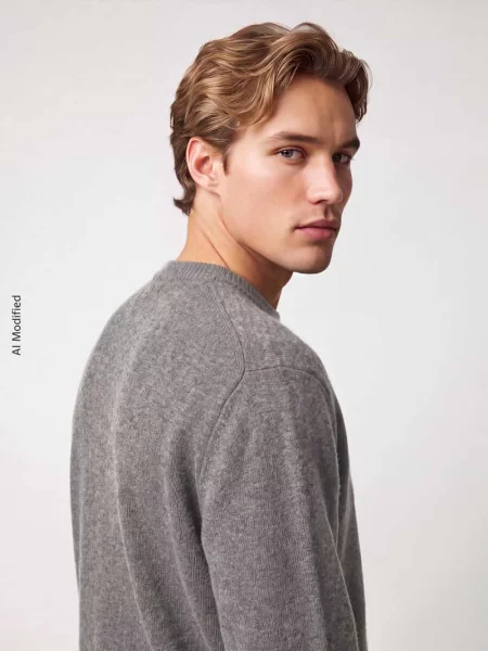 Sweter z dzianiny o kroju relaxed fit z mieszanki wełny i kaszmiru model ‘Calle’ Selected Homme