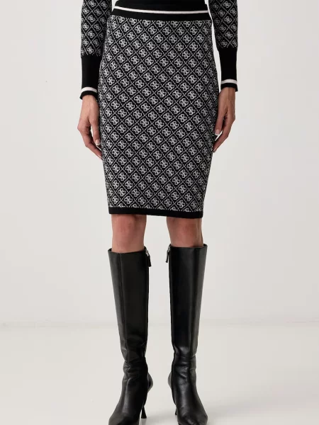 Guess fustă creion cu amestec de lână LISE negru