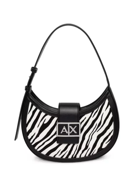 Geantă Armani Exchange cu imagine cu model zebră negru