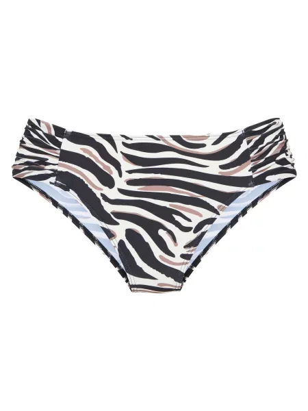 LASCANA Slip costum de baie crem / grej negru