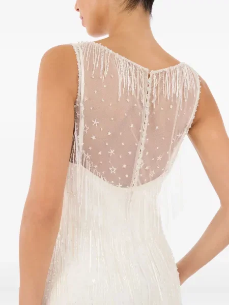 Rochie maxi Jenny Packham cu franjuri de costum