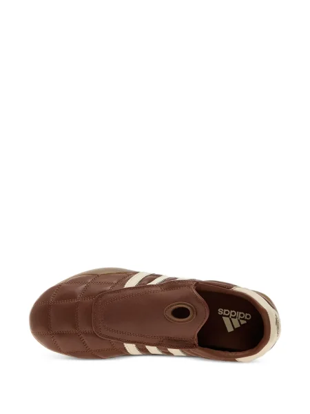 Pantaloni Adidas Campus cu șireturi cu dungi din dantelă roșu