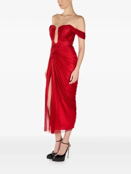 Rochie midi Araftu până la genunchi de costum roșu