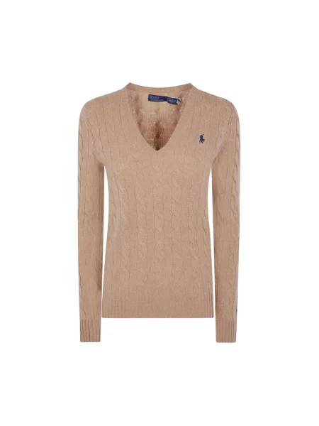 Sweter Ralph Lauren z kaszmiru beżowy