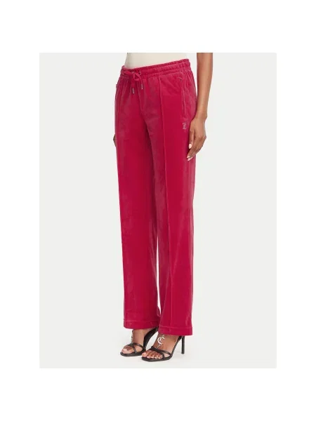Trčanje hlače Juicy Couture lepršave crvena