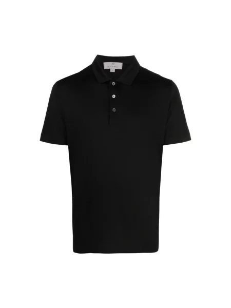 Koszulka polo Canali klasyczna czarna