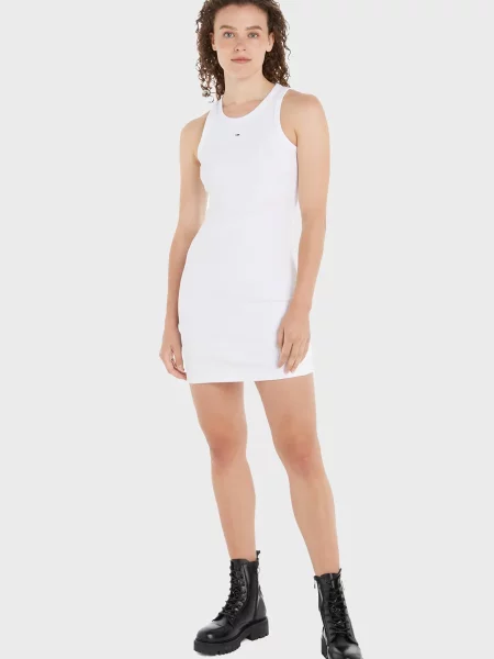Джинсова сукня Tommy Jeans біла