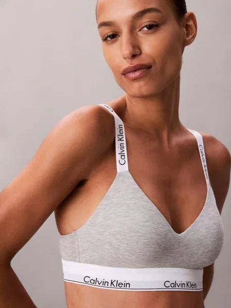Calvin Klein Biustonosz usztywniany Kobiety Dżersej marmurkowy S szary