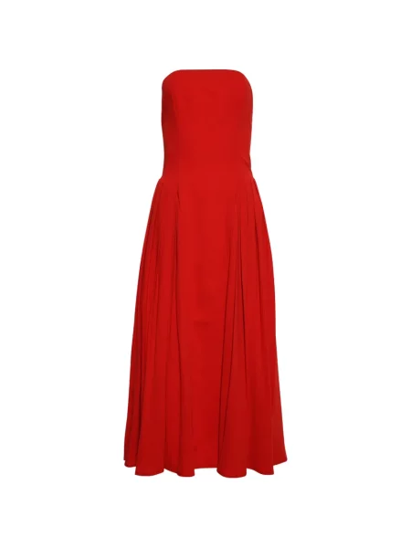 Rochie midi Florence & Fortitude fără bretele roșu