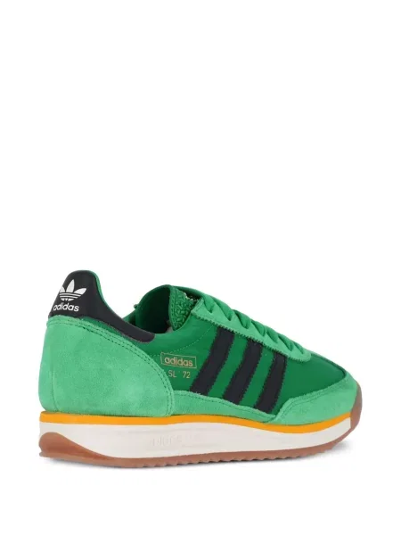 Pruhované kalhoty Adidas zelené