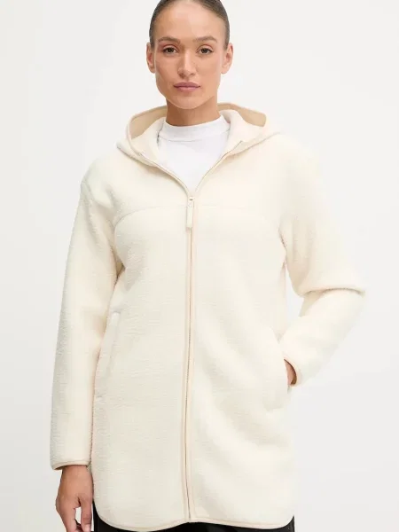 Helly Hansen hanorac fleece MAUD PILE cu glugă uni bej