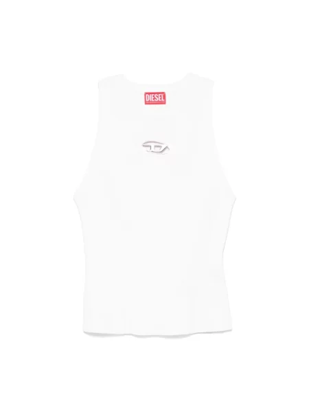 Top Diesel elegancki żakardowy na ramiączkach biały