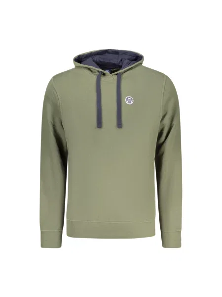 Bluza z kapturem North Sails z kapturem z długim rękawem z logo zielona