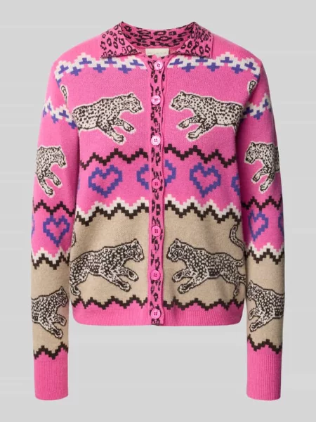 Milano Italy Kardigan pink czarny