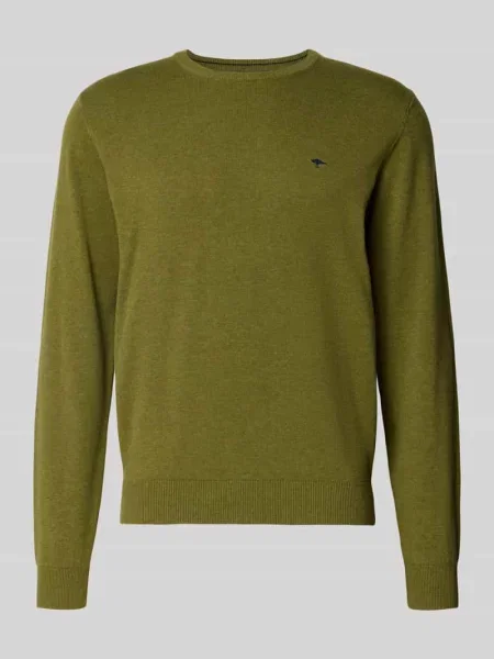 Sweter z dzianiny z czystej bawełny z wyhaftowanym logo Fynch-hatton