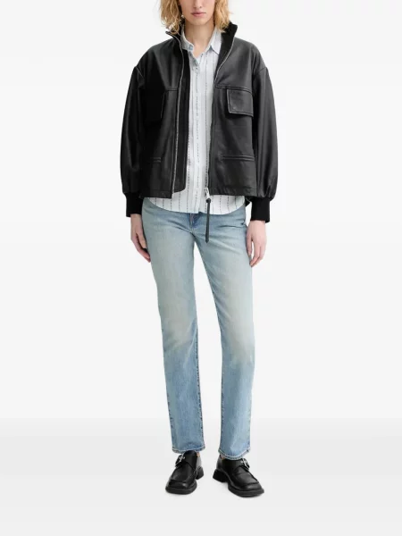 Curea Levi's® cu broderie cu cataramă cu dungi albastru