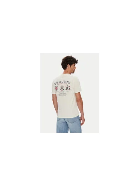 Guess Jeans T-shirt Écru Regular Fit