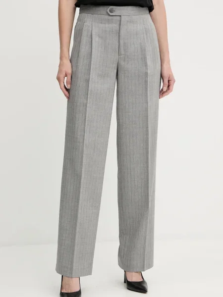 Twinset pantaloni din lână gri