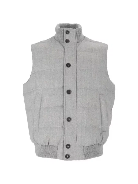 Matlasat vestă Peserico de lână gri