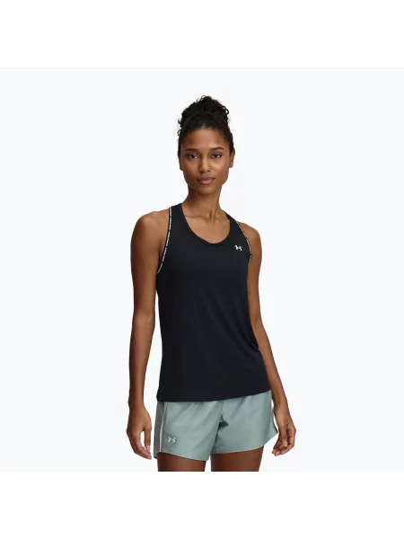 Top de antrenament pentru femei Under Armour Tech Knockout Tank black/white alb