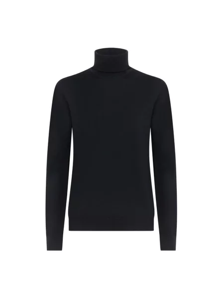 Sweter z golfem Alpha Industries wełniany niebieski