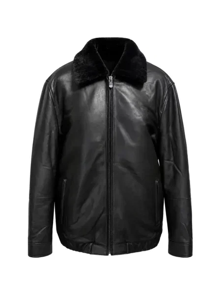 Gulerat geanta de piele Poche Paris negru