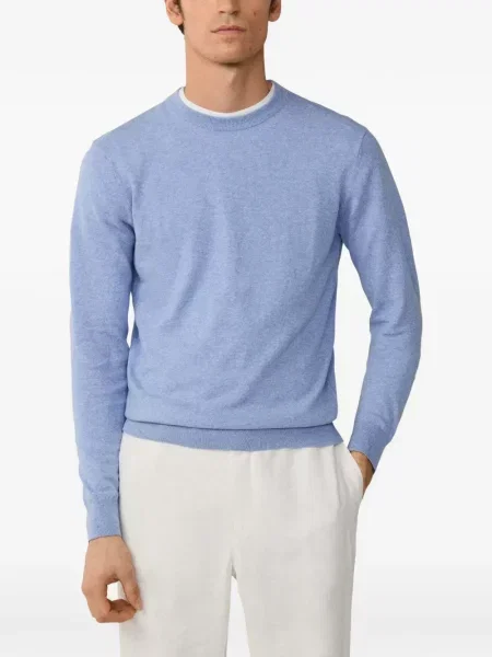 Pulover Hackett London tricotate cu decolteu rotund albastru