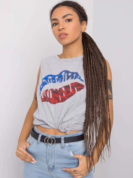 Tricou Fashionhunters gri