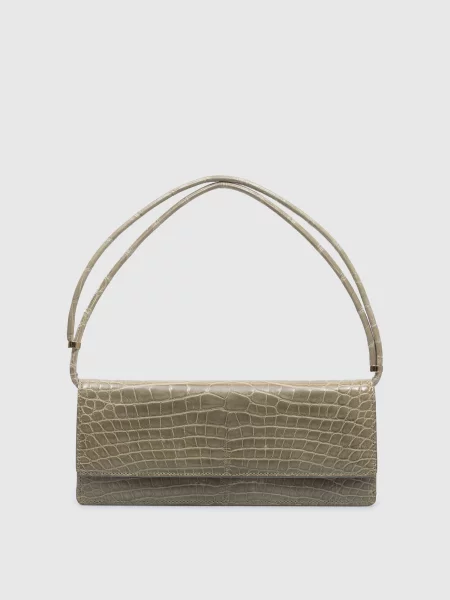 Шкіряний клатч Valentino зелений