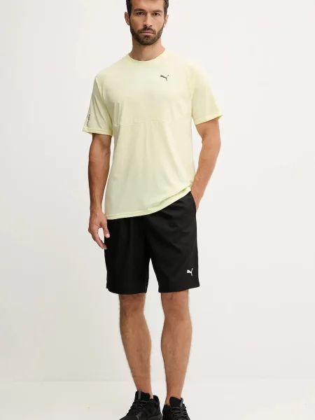 Puma t-shirt treningowy PUMATECH z nadrukiem żółty