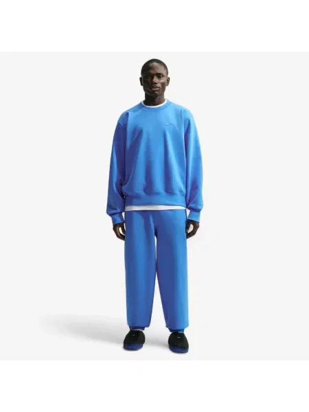 Hanorac crewneck Nike din fleece cu decolteu rotund albastru