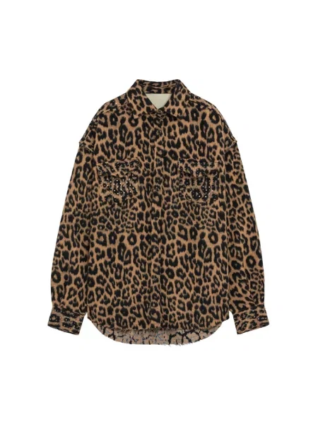 Koszula A Paper Kid z ćwiekami brązowa