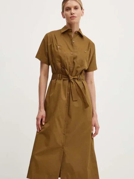 A.P.C. rochie din robe new drew verde