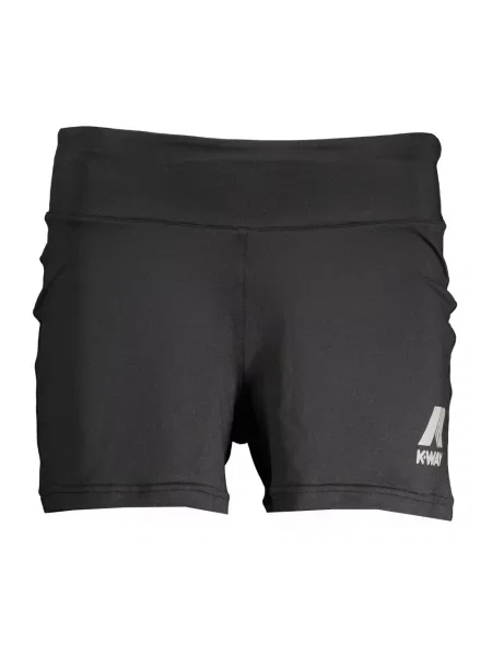 Krótkie spodenki sportowe K-way skórzane czarne