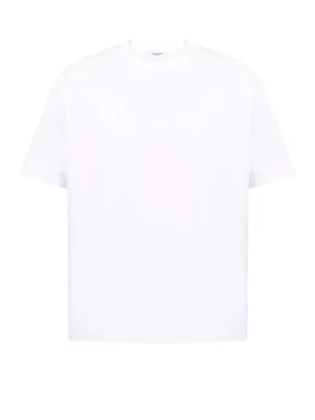 Tricou Paolo Pecora cu decolteu rotund alb
