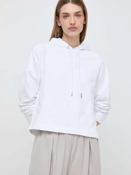 BOSS hanorac de femei cu glugă imprimeu alb