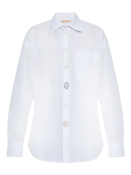 Cămașă Marni cu broderie alb